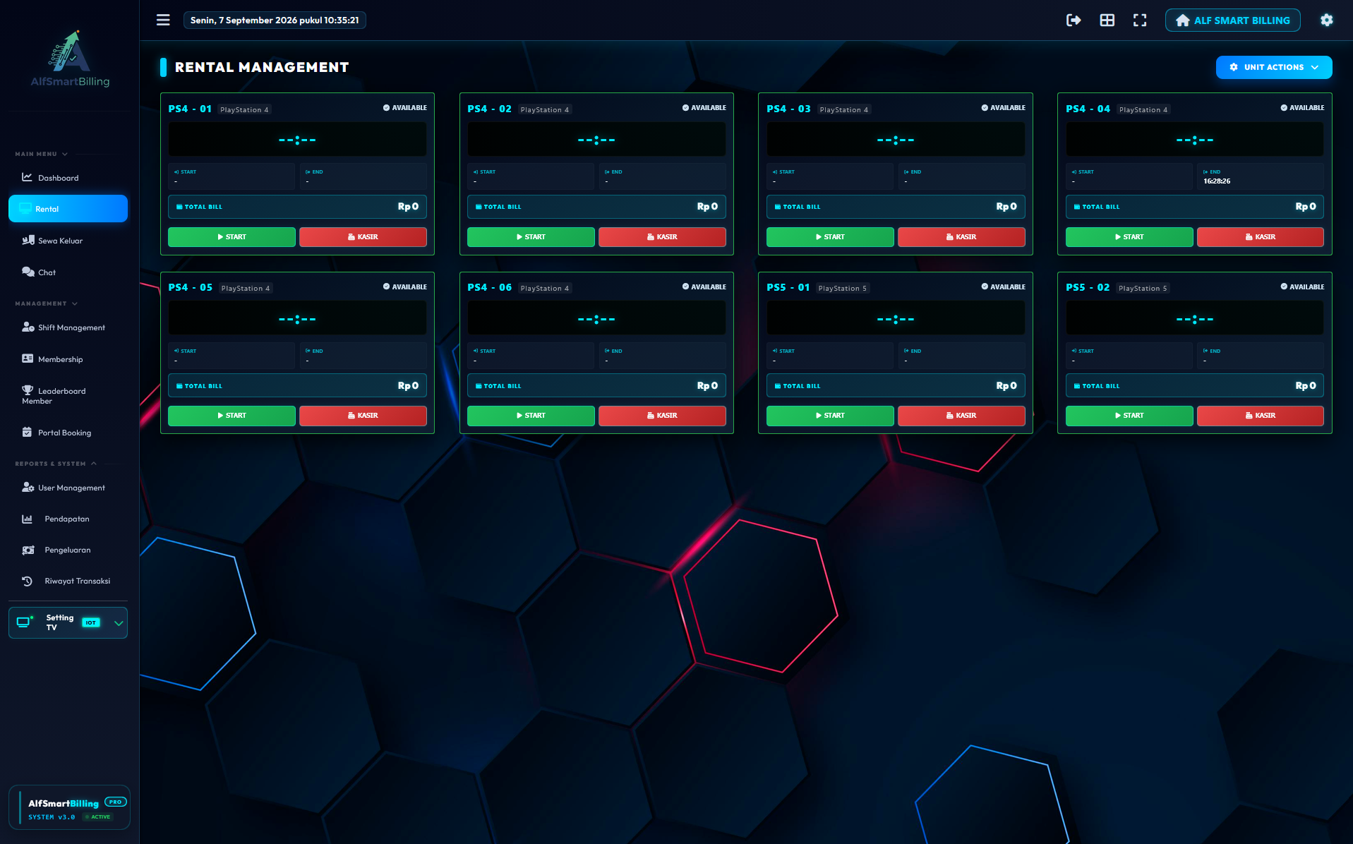 AlfSmartBilling Dashboard